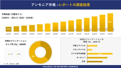 アンモニア市場の発展、傾向、需要、成長分析および予測2024ー2036年