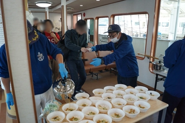 観光地での防災を強化！ 遊覧船での非常食(素麺)提供訓練を無事実施 ～南海トラフ巨大地震への対応～