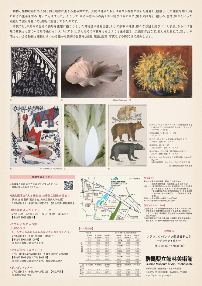 Dear Animals and Plants－親愛なる仲間たち－　チラシ裏