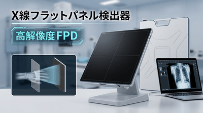 図. X線フラットパネル検出器の製品画像