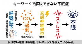 キーワード検索で「不眠症の解決法が見つからない理由」
──医学が見落としてきた「睡眠中の呼吸低下→ストレス」という構造的盲点
