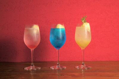 ▲FRENCH SODA(左からさくら、青海、レモンジンジャー)