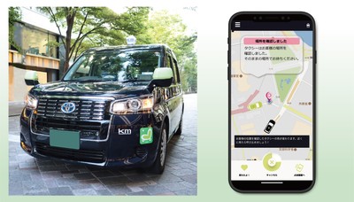 「フルクル」車両&アプリ画面(イメージ)