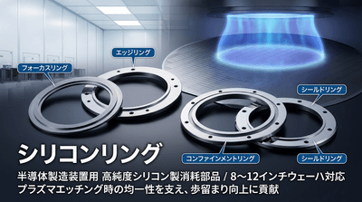 図. シリコンリングの製品画像