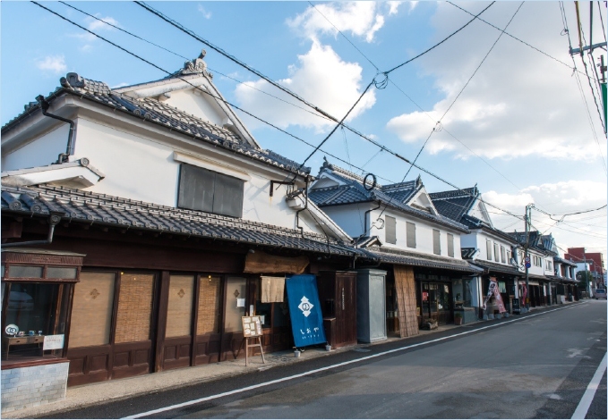 八女福島の町並み