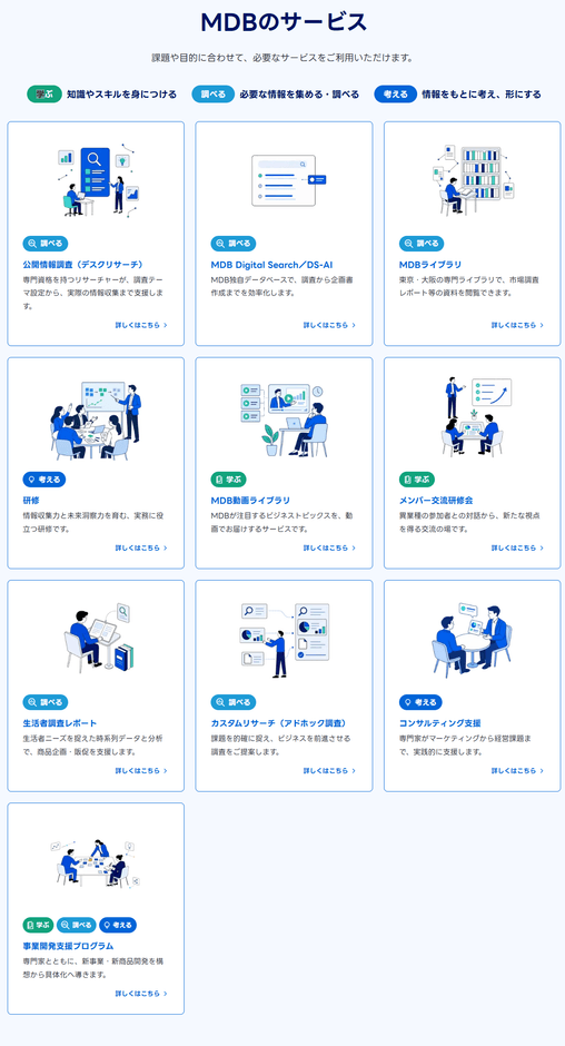 MDBサービス一覧