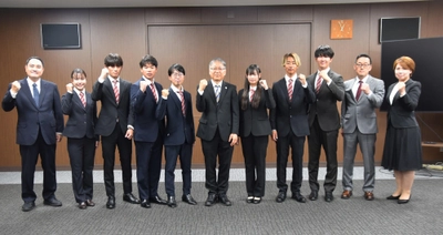 【名城大学・ヨット部】６月にデンマークで開催される「U23ワールド学生マッチレース」出場を野口学長に報告