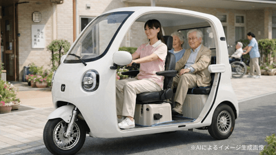 ビベルCOCO　介護施設にて使用している様子　AI生成によるイメージ画像