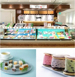 創業150年の老舗和菓子店が遠鉄百貨店内にリニューアルオープン 　長く愛され続ける「手焼ききんつば」をはじめ、 たっぷりのあずきクリームをサンドした「あん生どら焼き」や 色とりどりの「イロドリキンツバ」など新感覚の和スイーツも販売