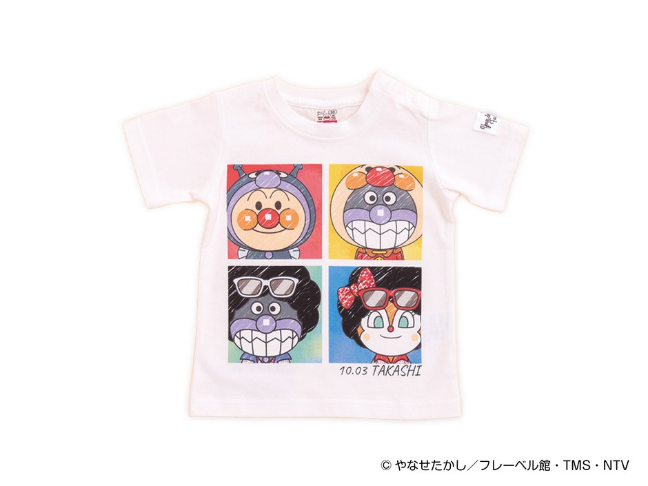ユアデザインファクトリーTシャツ　価格：半袖こども(90・100・110・120cm)各4,950円／半袖おとな(S・M・L・LL)各5,390円　店舗：アンパンマンキッズコレクション