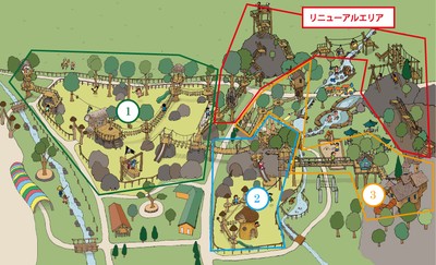 わくわく大冒険の森エリアマップ