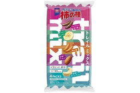 亀田の柿の種 トレイルミックス』ついに定番化
「次はどれ食べよう？」
5種の味わいを一袋に詰め込んだ新しい亀田の柿の種