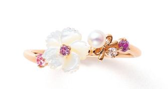 9月 誕生花 K10 ピンクゴールド ナデシコ リング 28,000円(税別)