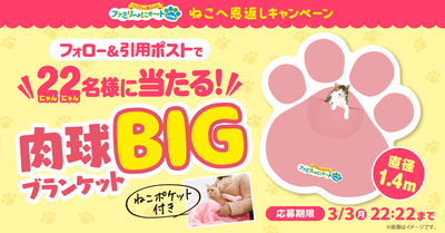 「肉球BIGブランケット」