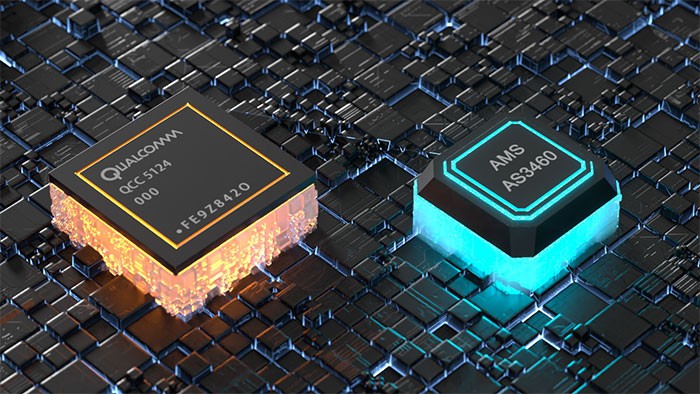 <世界初>Qualcommフラッグシップチップ「QCC5124」とams「AS3460」のデュアルチップ採用