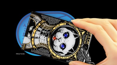 FLASH  SHIP'S CAT(Muse) 基板アート ICカードケース　使用イメージ