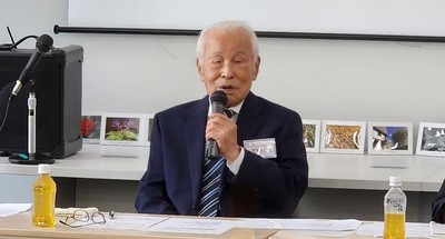 宮本克己氏（令和5年（2023年）7月に開催された講演会の様子）