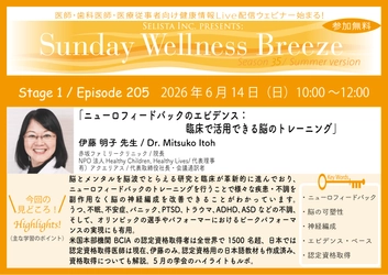 《医師・歯科医師・薬剤師向け》 無料オンラインセミナー6/14(日)朝10時開催 『ニューロフィードバックのエビデンス： 臨床で活用できる脳のトレーニング』 伊藤 明子 先生(赤坂ファミリークリニック/院長)