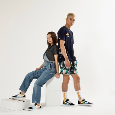 VANS OLDSKOOL FIRE PATTERN|RAINBOW