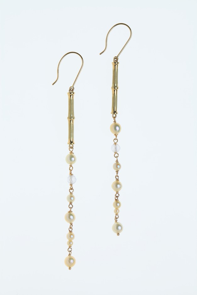 KAGUYA bambo “dripping” gold ピアス