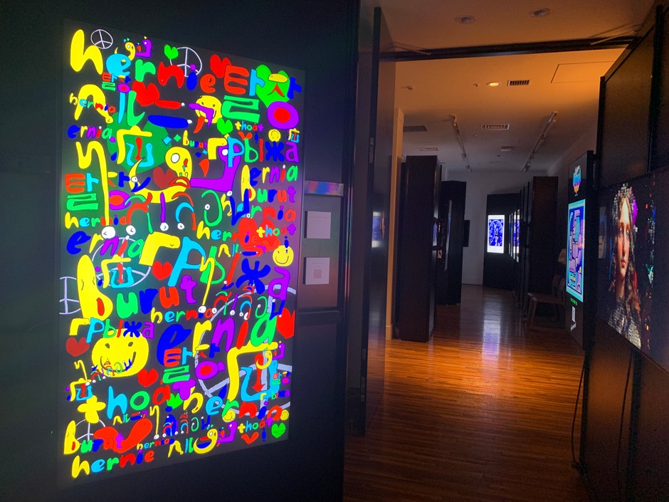 Crypto Art Fes 2023での作品展示風景