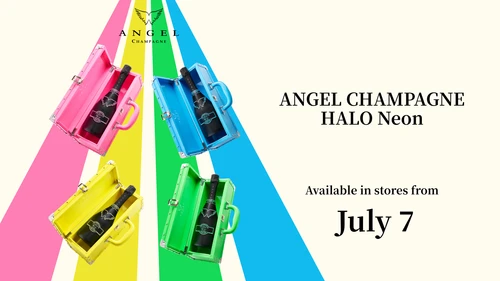 ラグジュアリーシャンパーニュブランド 「ANGEL CHAMPAGNE」の大人気シリーズ 「ANGEL CHAMPAGNE HALO(ヘイロー)」から、 「ANGEL CHAMPAGNE HALO Neon (ヘイロー ネオン)」を 2026年7月7日(火)より販売開始！