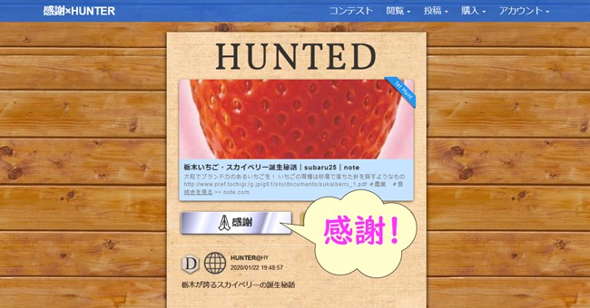 投稿への投票画面