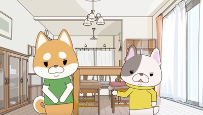 内山勇士さん監督アニメ短編動画『柴犬「シュウ」とフレンチブルドッグ「コテツ」』