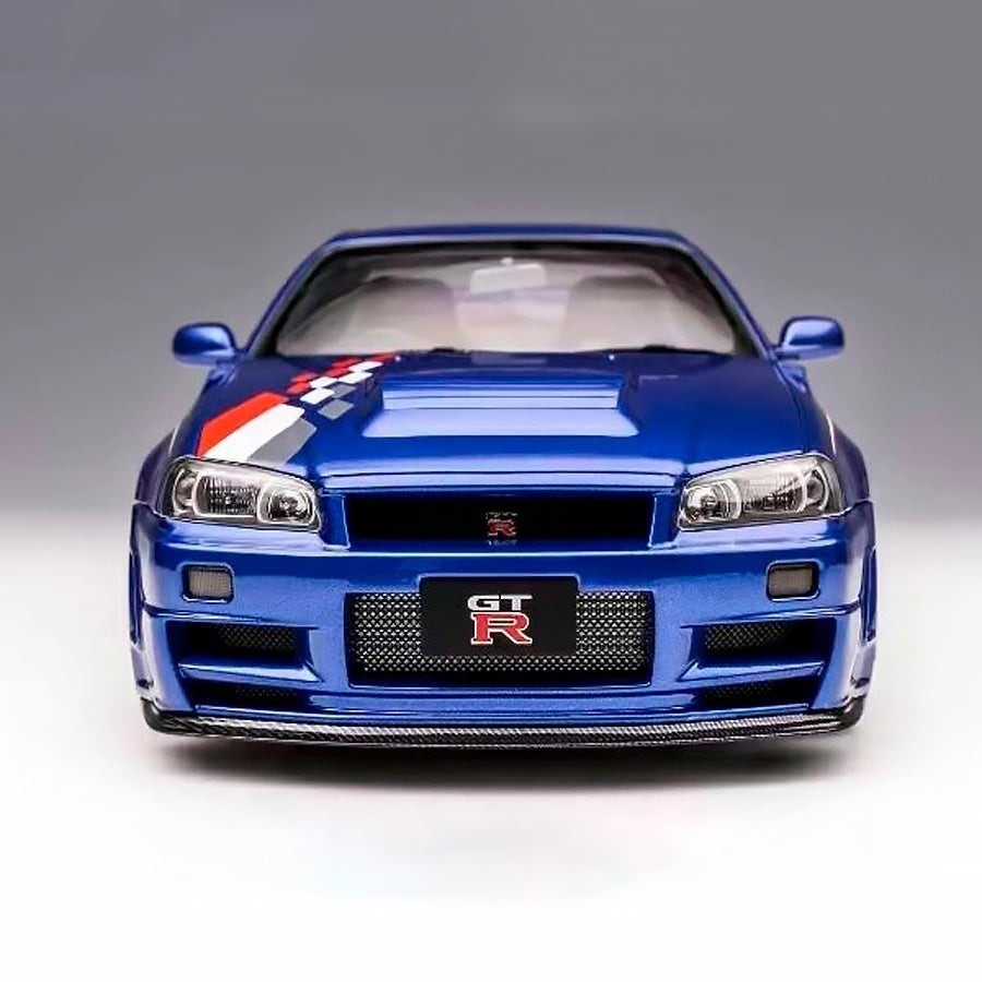 モーターヘリックス 1/18スケール M83428 Nissan スカイライン GT-R (BNR34) NISMO CUSTOMIZED ベイサイドブルー