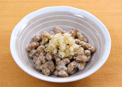 納豆に『やみつき岩下の新生姜』(小鉢)