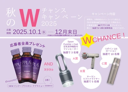 香椎化粧品が豪華キャンペーンを10月1日より実施　 発売前の美容ドリンクを応募者全員にプレゼント！