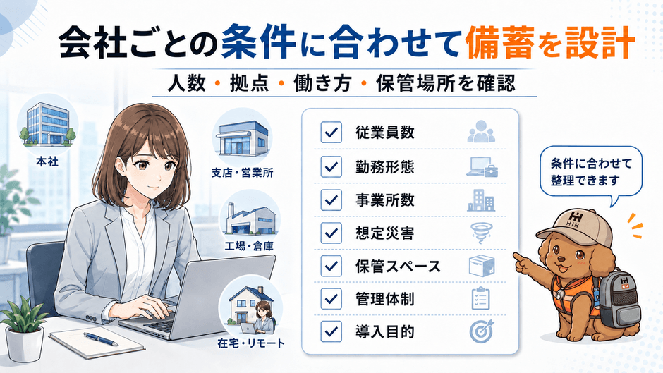 会社条件に合わせた設計