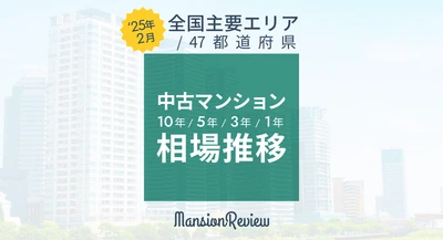 「マンションレビュー」2025年2月  全国中古マンション相場推移を発表