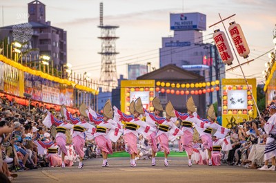 ▲阿呆連による「阿波踊り」も披露