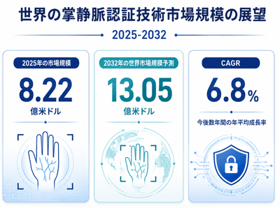 図.   世界の掌静脈認証技術市場規模