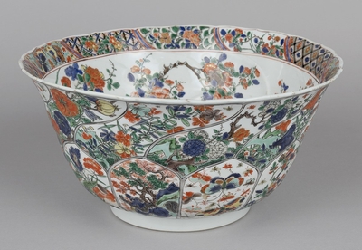 五彩花鳥文大鉢