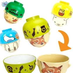 重ねて収納できて見ためにもかわいい♪ディズニーの汁椀茶碗セット