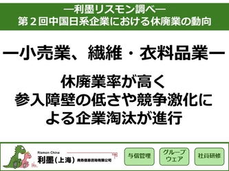 「第2回中国日系企業の休廃業動向レポート」を発表