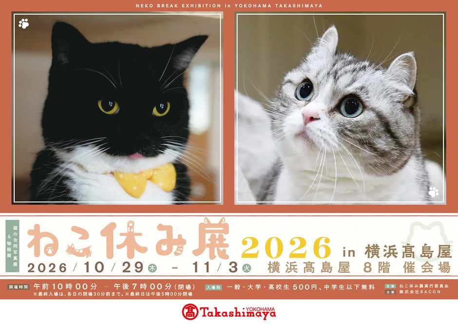 【ねこ休み展】キービジュアル(横)